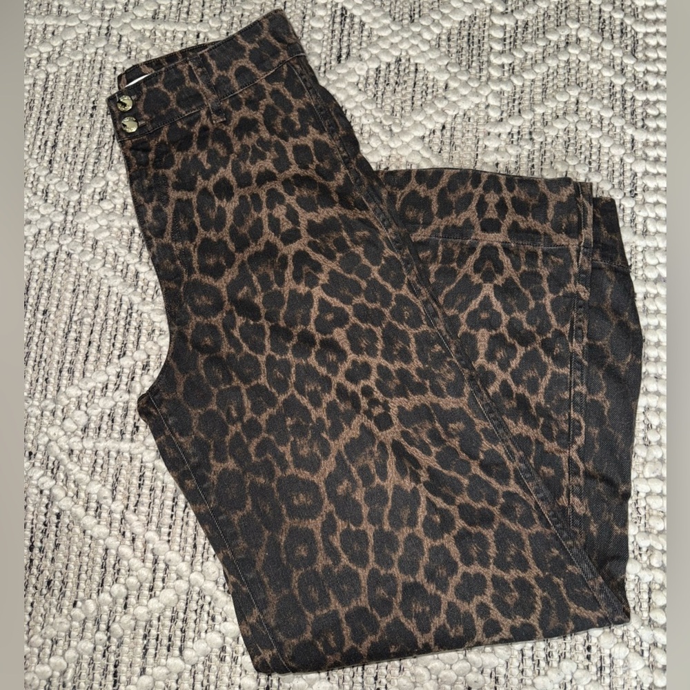Leopard Print wide leg pants